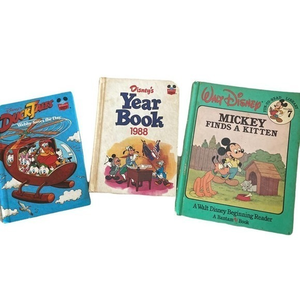 Vintage Disney Books Lot. Mickey Mouse, Duck Tales. Year of‎ 1988.